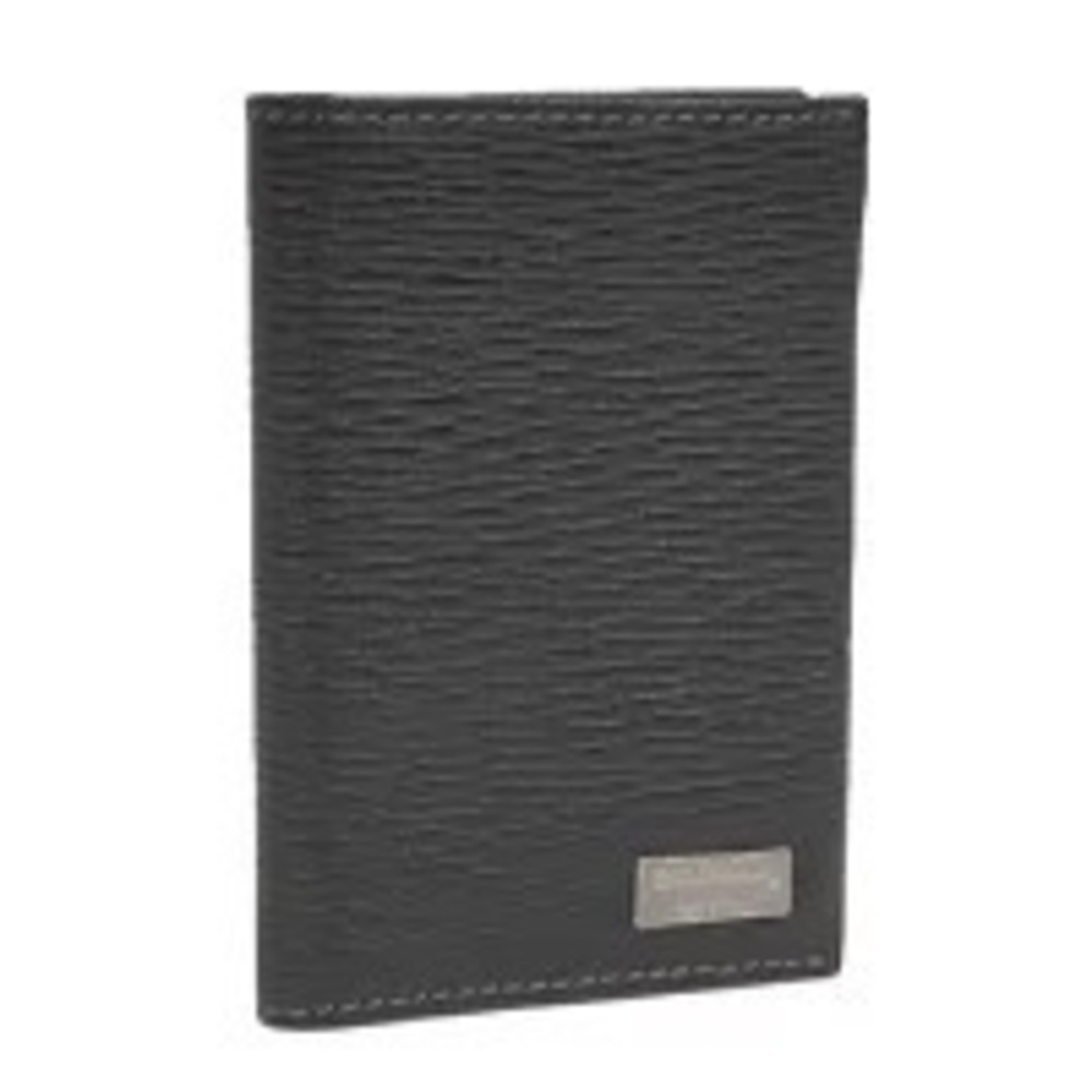 Salvatore Ferragamo Card Case Wallet Pass Business Leather Black